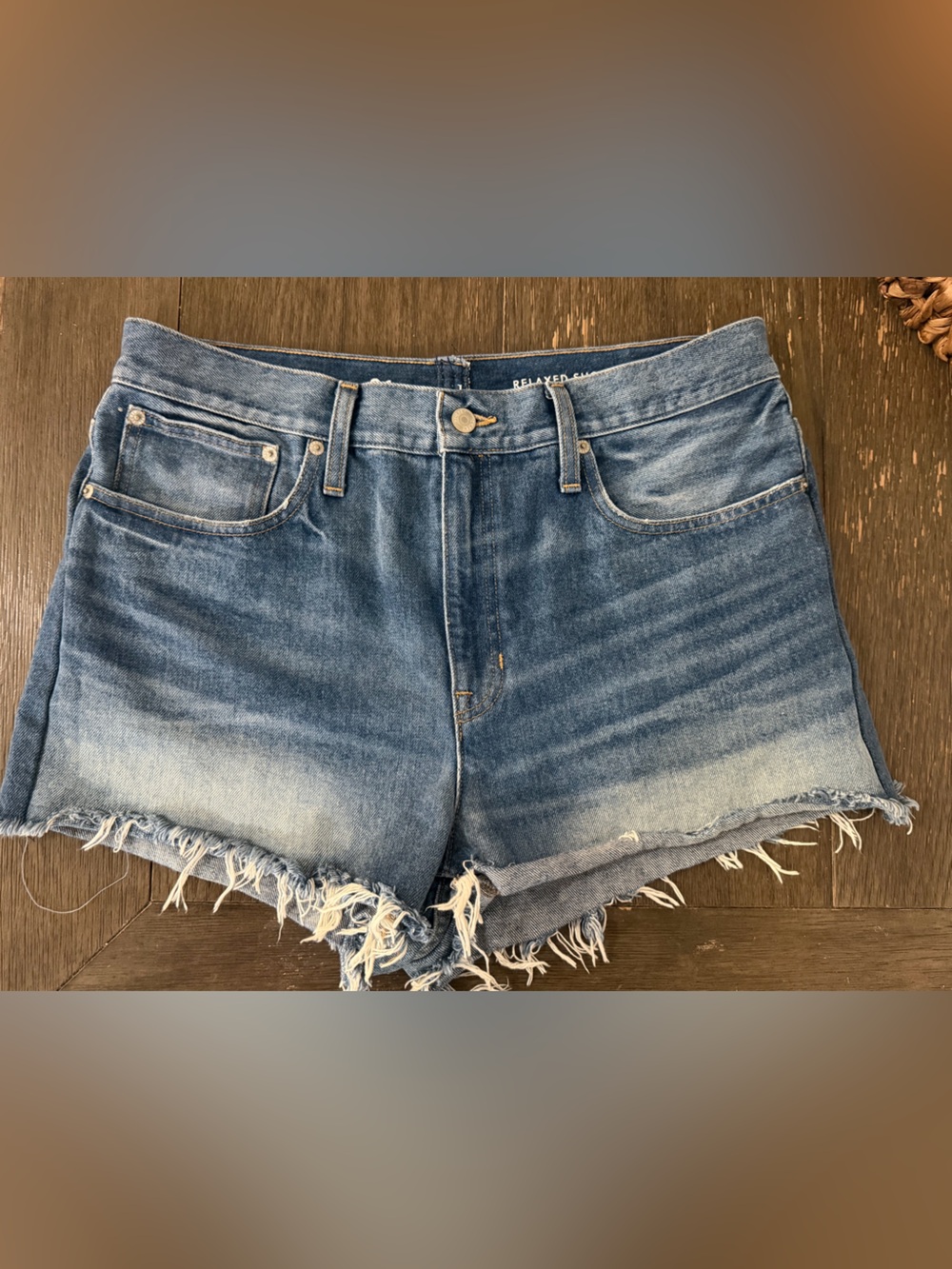J. Crew Distressed Blue Denim Cutoff Shorts